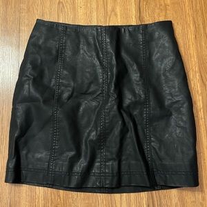 Free People leather skirt size 6